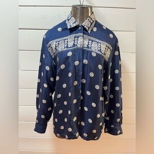 DIANE GILMAN silk shirt  M